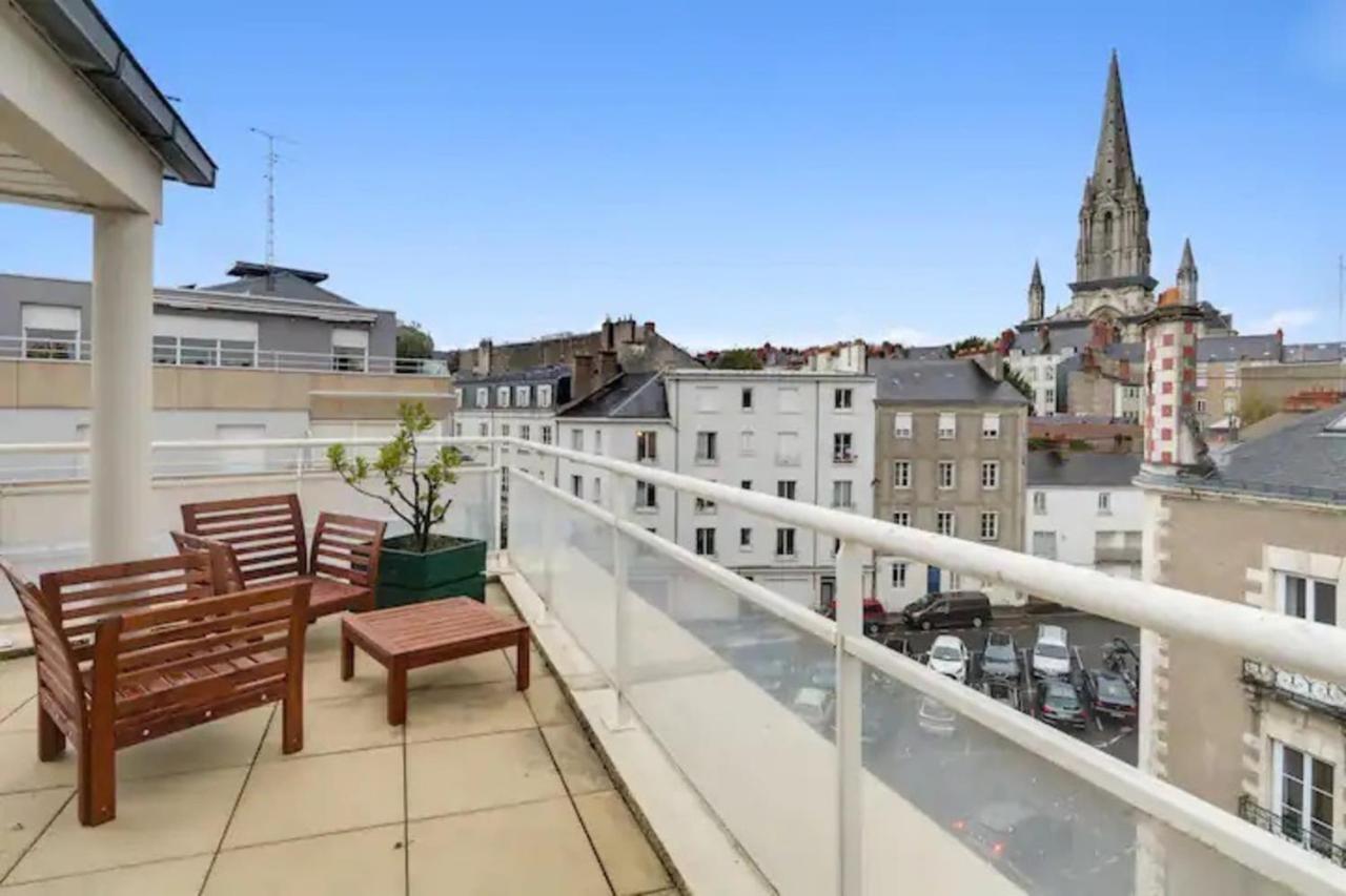 Bright Apartment With Large Terrace Nantes Exterior photo